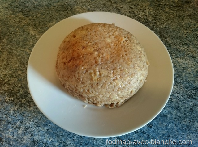 Recette Bowl cake à la banane pauvre en FODMAP, sans lactose, sans gluten 2