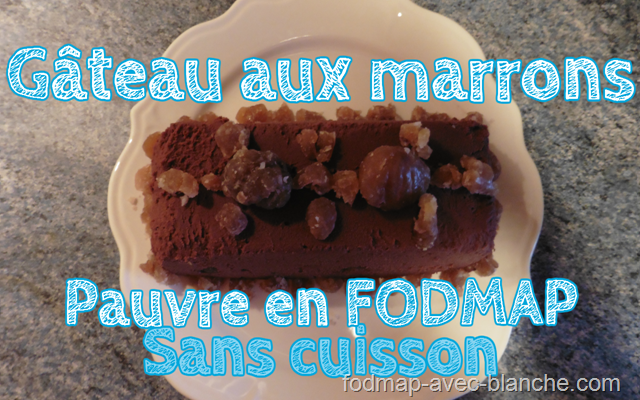 Recette du Gâteau aux marrons, sans cuisson, pauvre en FODMAP, sans