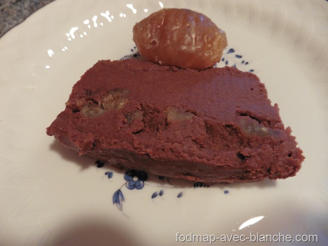 recette gâteau aux marrons sans cuisson pauvre en FODMAP sans lactose sans gluten 11