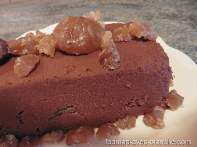 recette gâteau aux marrons sans cuisson pauvre en FODMAP sans lactose sans gluten 2