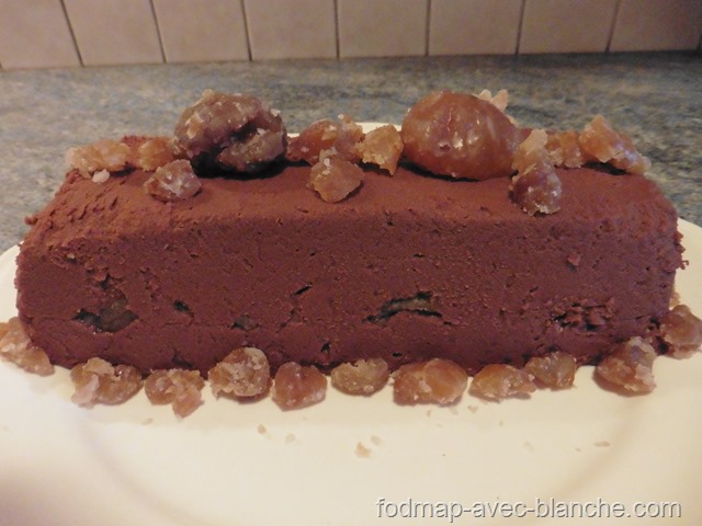 recette gâteau aux marrons sans cuisson pauvre en FODMAP sans lactose sans gluten 3